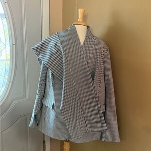 Lane Bryant Houndstooth Blazer in Black and White